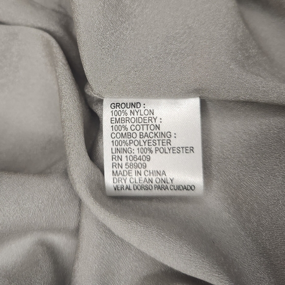 Cremieux Beige Gray Lace Overlay Sleeveless Sheath Dress Size 8 (D3) - Picture 6 of 8